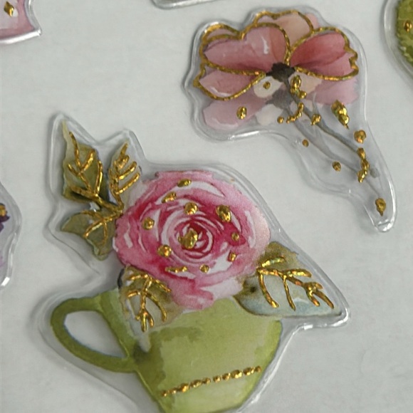 🌻4/$20 Foil Fun Plant Floral Stickers Three New For Junk Journals Art & Crafts - Picture 2 of 14